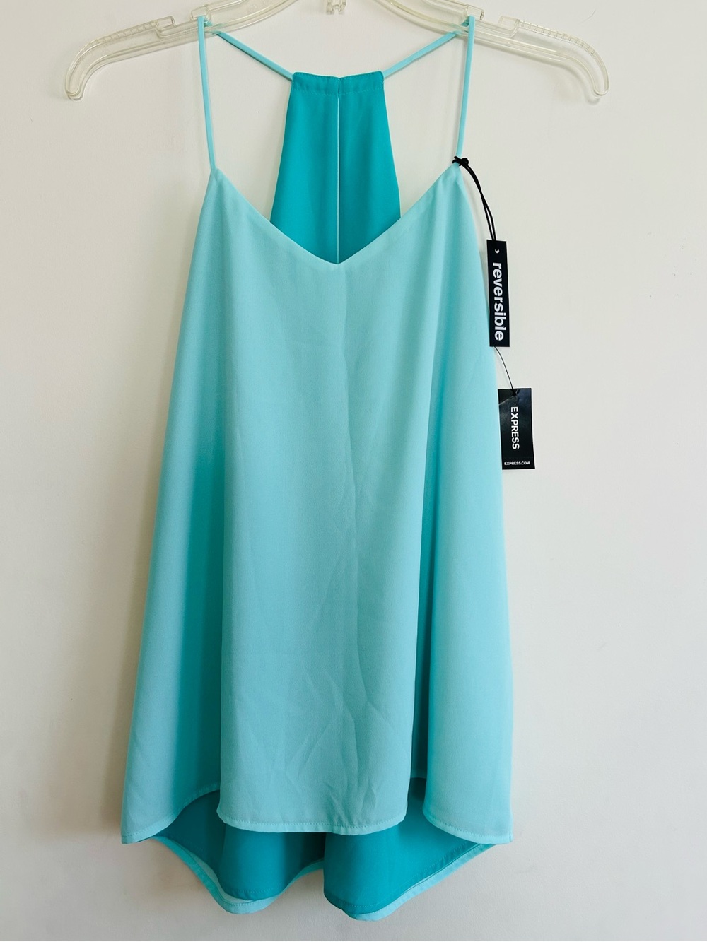 NWT Express Reversible Aqua and Teal Camisole Tank
